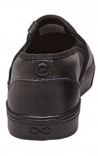 Chase Black/Black Classic Slip On Anti Slip Leather Shoe from Infinity Footwear by Cherokee