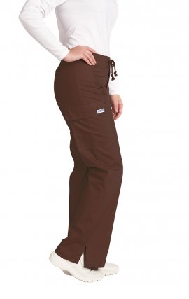 316P Brown Low Rise Lace Up Flare Pant by MOBB
