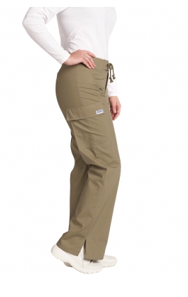*FINAL SALE 316P OLIVE Low Rise Lace Up Flare Pant by MOBB