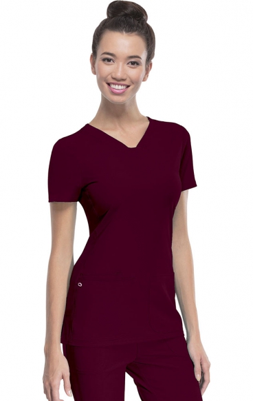 *FINAL SALE XS 20710 Break on Through V-Neck 3 Pocket Top from HeartSoul