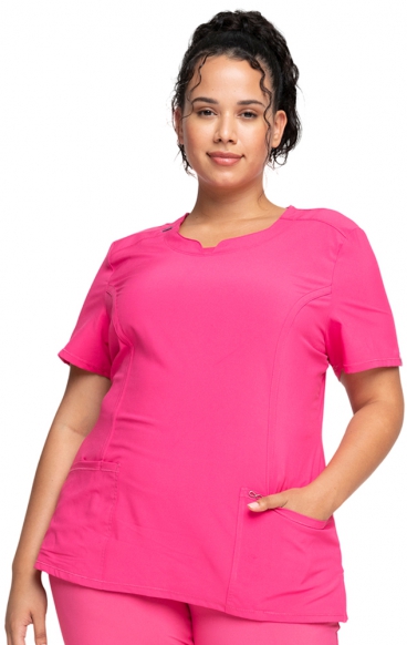 *FINAL SALE L 2624A Infinity Round Neck Top by Cherokee with Certainty® Antimicrobial Technology