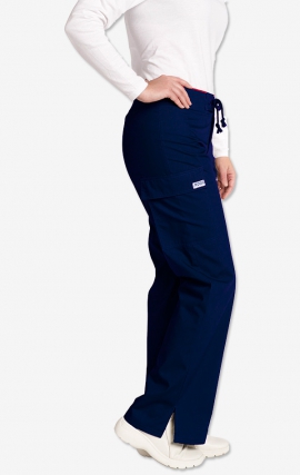 *FINAL SALE 316P-Tall Navy Low Rise Lace Up Flare Pant by MOBB