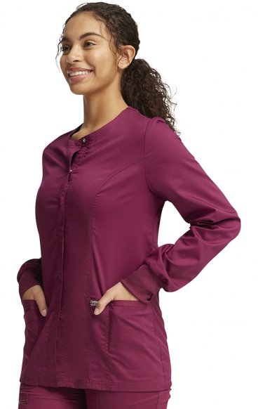 *FINAL SALE XXS WW310 Workwear Revolution Snap Front Jacket by Cherokee *FINAL SALE XXS WW310 Workwear Revolution Snap Front Jacket by Cherokee