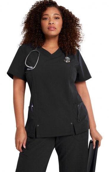 *FINAL SALE XS 82851 Dickies Xtreme Stretch V-Neck Top with Princess Seams *FINAL SALE XS 82851 Dickies Xtreme Stretch V-Neck Top with Princess Seams