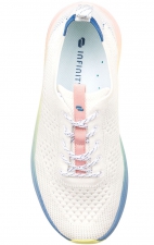 Everon Knit White/Rainbow Fade Lightweight Slip-Resistant Women's Sneaker from Infinity Footwear by Cherokee