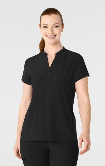 6734 RENEW Women's Mandarin Collar Scrub Top by WINK