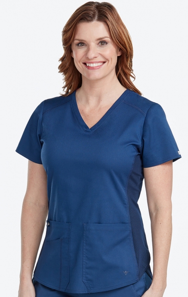 *FINAL SALE XS 7459 Med Couture Performance Touch V-Neck Shirttail Top