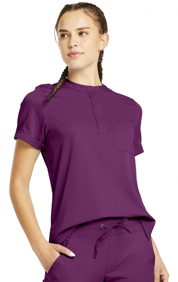 *FINAL SALE L HH650 HH Works Macy Button Collar Tuck In Top by Healing Hands