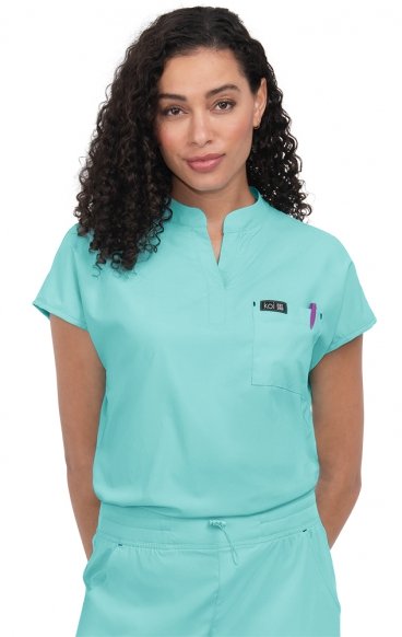 1093 koi Basics Ari Split Neck Top 1093 koi Basics Ari Split Neck Top