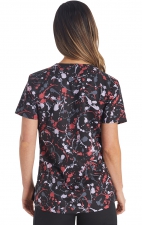 DK876 Dickies Fitted Print Top - Drizzle Daze