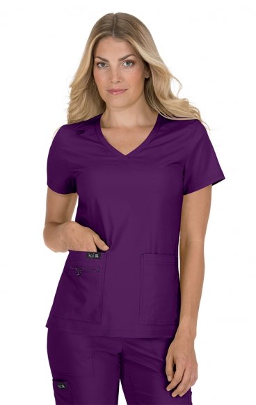 *FINAL SALE XL 373 koi Basics Becca 4 Pocket V-Neck Top *FINAL SALE XL 373 koi Basics Becca 4 Pocket V-Neck Top