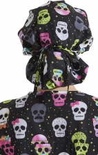 DK514 Dickies Print Bouffant Scrub Cap with Mask Tabs - Squad  Ghouls