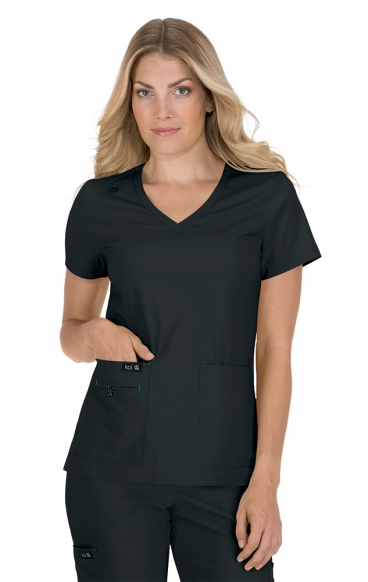 *FINAL SALE M 373 koi Basics Becca 4 Pocket V-Neck Top *FINAL SALE M 373 koi Basics Becca 4 Pocket V-Neck Top