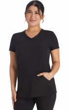 IP845A Inspira Flex Contemporary V-Neck Top with Knit Side Panels