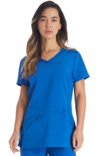 IP845A Inspira Flex Contemporary V-Neck Top with Knit Side Panels