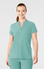 6734 RENEW Women's Mandarin Collar Scrub Top by WINK