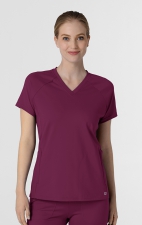 6259 RENEW Knit Flex-n-Reach V-Neck Raglan Top by WINK