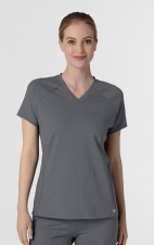 6259 RENEW Knit Flex-n-Reach V-Neck Raglan Top by WINK