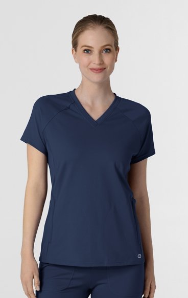 6259 RENEW Knit Flex-n-Reach V-Neck Raglan Top by WINK 6259 RENEW Knit Flex-n-Reach V-Neck Raglan Top by WINK
