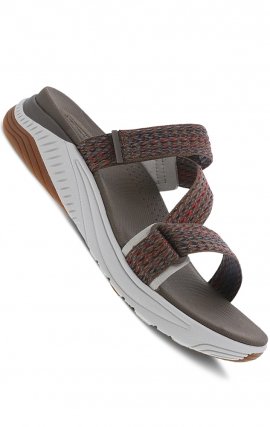 Rosette Brown Multi Webbing Open Back Women's Performance Sandal by Dansko 