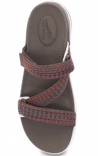 Rosette Brown Multi Webbing Open Back Women's Performance Sandal by Dansko 