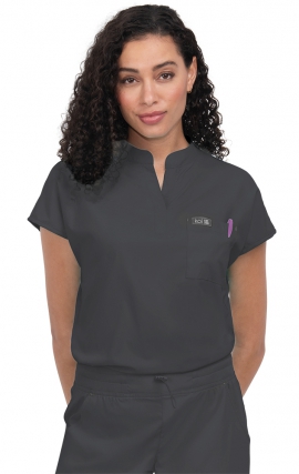 1093 koi Basics Ari Split Neck Top