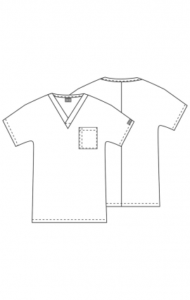 4777 Workwear Originals Dolman Sleeve Unisex Chest Pocket Top by Cherokee