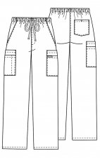 4243 Workwear Core Stretch Men's Tapered Leg Fly Front Cargo Pant by Cherokee
