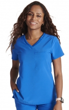 CK748A Cherokee Tuckable V-Neck Chest Pocket Top by Cherokee