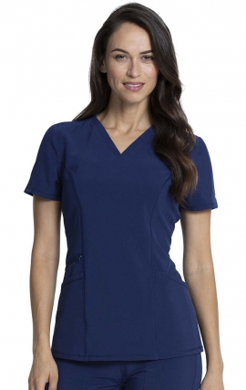 CKA684 Allura Fitted V-Neck 3 Pocket Top by Cherokee