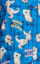 CK652 Cherokee Modern Classic 2 Pocket Print Top - Happy As A Quokka