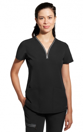 2274 Healing Hands HH360 Sonia Reflective Y-Neck Zip Top 