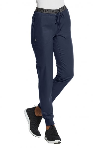 *FINAL SALE L 7378 EON Sport Sporty Full Elastic Logo Waist Jogger Pant by Maevn