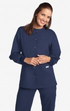 WJ370 MOBB Snap Front Warm-Up Jacket - Navy (NN)