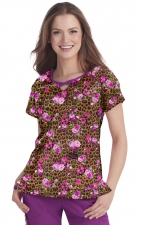 B129PR Betsey Johnson Sunflower Print Top by koi - Wildlife Bouquet