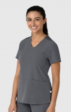 6132 Nova Flex-n-Reach 3 Pocket V-Neck Top by WINK