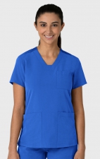 6132 Nova Flex-n-Reach 3 Pocket V-Neck Top by WINK