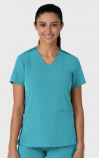 6132 Nova Flex-n-Reach 3 Pocket V-Neck Top by WINK