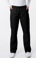 Unisex Classic Scrub Set Elastic Waist by Greentown - Black