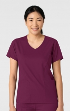 6251 Boundless Curved V-Neck Top with 3 Pockets by WINK