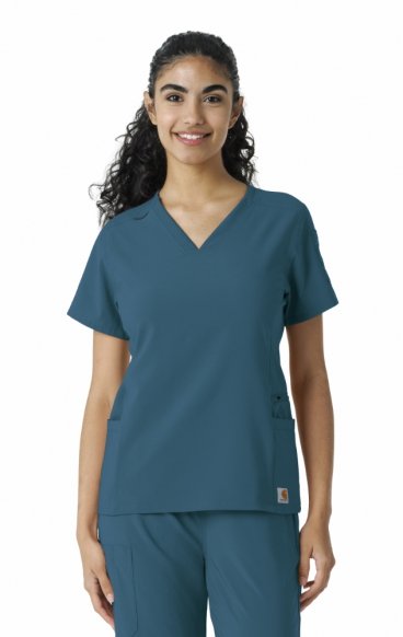 C13310 Carhartt Force Cross-Flex Knit Panel Scrub Top 