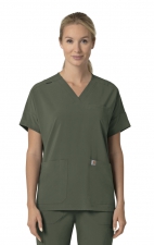 C13110 Carhartt Force Cross-Flex Women's Modern Oversized V-Neck Top