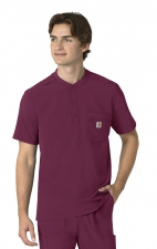 C16310 Carhartt Cross-Flex Men's Henley Scrub Top