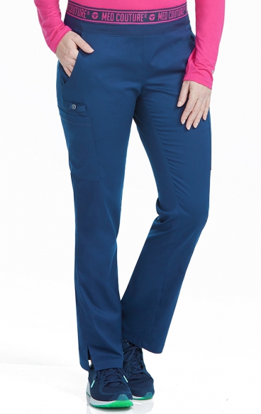 *FINAL SALE S 7739P Petite Med Couture Performance Touch Yoga 7 Pocket Cargo Pant