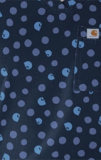 C13014 Carhartt Force Cross-Flex Print Tuck-In Top - Lively Logo Dots Navy