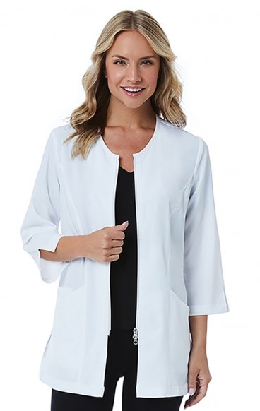 *FINAL SALE M 8803 SMART Lab Coat by Maevn Soft Stretch 3/4” Sleeve Lab Jacket