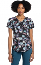 TF737 Tooniforms V-Neck Print Top with Welt Pockets by Cherokee Uniforms - Kind and True