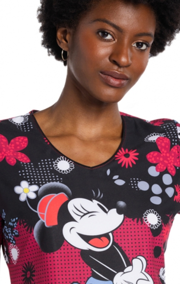 TF626 Tooniforms Modern Classic Fit 2 Pocket Print Top by Cherokee Uniforms - Mighty Minnie