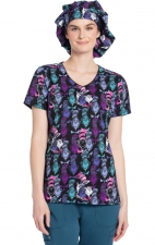 TF626 Tooniforms Modern Classic Fit 2 Pocket Print Top by Cherokee Uniforms - One Colorful Cat