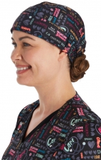 CK513 Unisex Print Scrub Cap with Snap Tabs for Mark by Cherokee - Nurse Power